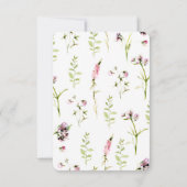 ワイルドフラワーエレガントリース日付の保存 案内状 (裏面)