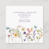 ワイルドフラワーエレガントワイルドフラワーフローラカスタム スクエア名刺 (裏面)
