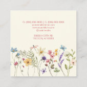 ワイルドフラワーエレガントワイルドフラワーフローラカスタム スクエア名刺 (裏面)