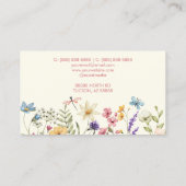 ワイルドフラワーエレガントワイルドフラワーフローラカスタム 名刺 (裏面)