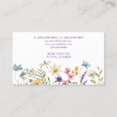 ワイルドフラワーエレガントワイルドフラワーフローラカスタム 名刺 (裏面)