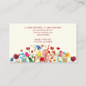 ワイルドフラワーエレガントワイルドフラワーフローラカスタム 名刺 (裏面)