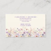 ワイルドフラワーエレガントワイルドフラワーフローラカスタム 名刺 (裏面)