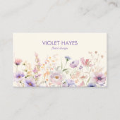 ワイルドフラワーエレガントワイルドフラワーフローラカスタム 名刺 (正面)
