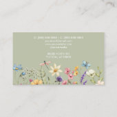 ワイルドフラワーエレガントワイルドフラワーフローラカスタム 名刺 (裏面)