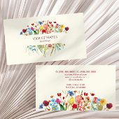 ワイルドフラワーエレガントワイルドフラワーフローラカスタム 名刺