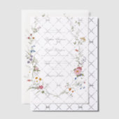 ワイルドフラワーエレガントヴィンテージウェディング招待状 ベラム紙招待状 (オフセット (招待状))