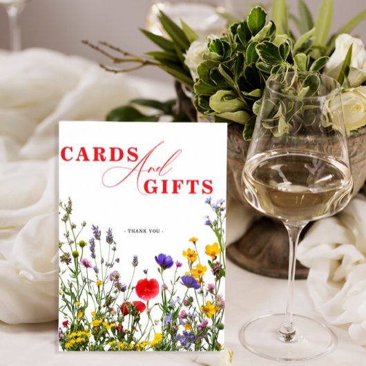 ワイルドフラワーエレガント咲きウェディングカード&ギフト ポスター