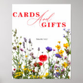 ワイルドフラワーエレガント咲きウェディングカード&ギフト ポスター (正面)