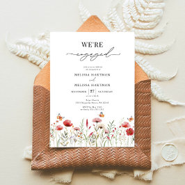 ワイルドフラワーエレガント婚約パーティ 招待状