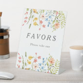 ワイルドフラワーエレガント庭園の結婚式の好意サイン 台座サイン (インサイチュ)