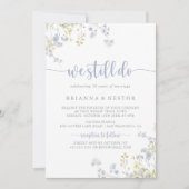 ワイルドフラワーエレガント我々はまだ誓いの更新を行う 招待状 (正面)