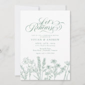 ワイルドフラワーエレガント春グリーンリハーサルディナー 招待状 (正面)