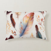 ワイルドフラワーエレガント枕 – 鮮やかフローラデザイン アクセントクッション (正面)