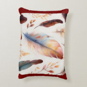 ワイルドフラワーエレガント枕 – 鮮やかフローラデザイン アクセントクッション (裏面(縦))