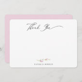 ワイルドフラワーエレガント植物学フローラありがとう ノートカード (正面/裏面)