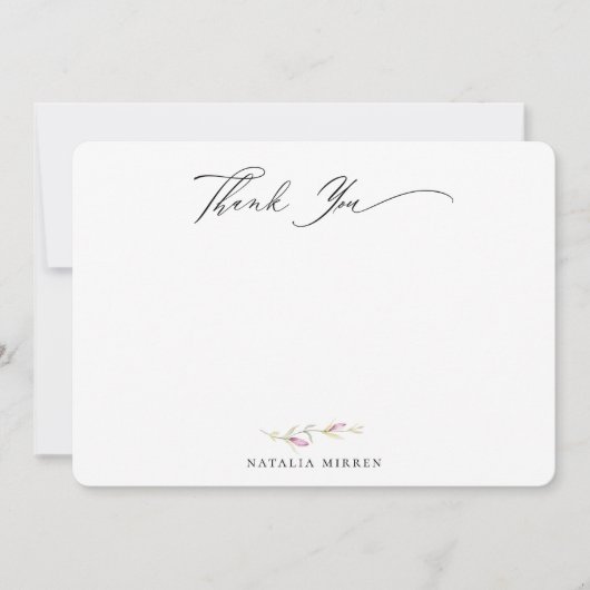 ワイルドフラワーエレガント植物学フローラありがとう ノートカード (正面)