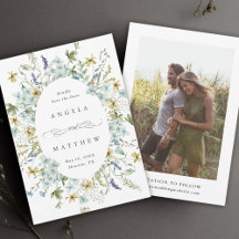 ワイルドフラワーエレガント楕円形フレーム結婚の写真