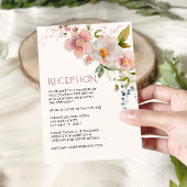 ワイルドフラワーエレガント素朴披露宴カード エンクロージャーカード
