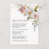 ワイルドフラワーエレガント素朴披露宴カード エンクロージャーカード (正面)