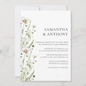 ワイルドフラワーエレガント結婚式招待状カスタム写真 招待状 (正面)