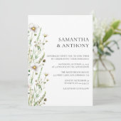 ワイルドフラワーエレガント結婚式招待状カスタム写真 招待状 (スタンド正面)