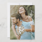 ワイルドフラワーエレガント結婚式招待状カスタム写真 招待状 (裏面)