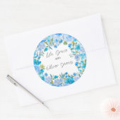 ワイルドフラワーエレガント結婚式招待状 ラウンドシール (封筒)