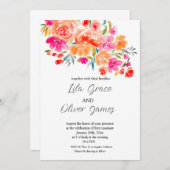 ワイルドフラワーエレガント結婚式招待状 招待状 (正面/裏面)