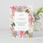 ワイルドフラワーエレガント結婚式招待状 招待状 (スタンド正面)