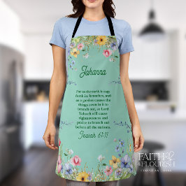 ワイルドフラワーエレガント聖なる書物、 経典パーソナライズされた エプロン