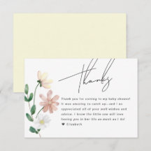 ワイルドフラワーエレガント赤ちゃんシャワーフローラありがとう