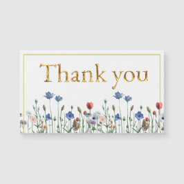 ワイルドフラワーエレガント金ゴールドスクリプト