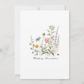 ワイルドフラワーエレガント開花ブーケ招待状 招待状 (裏面)