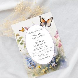 ワイルドフラワーエレガント開花ブーケ 招待状