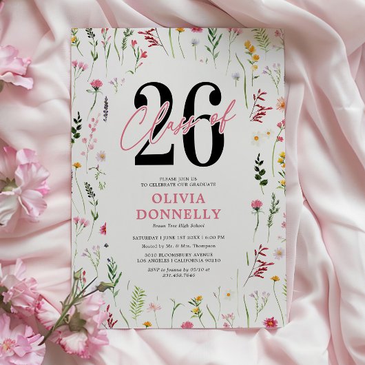 ワイルドフラワーエレガント2025年度卒業パーティー 招待状