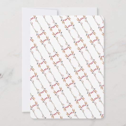 ワイルドフラワーエレガント60王室の誕生日パーティー 招待状 (裏面)