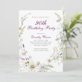 ワイルドフラワーエレガント90thバースデーパーティー 招待状 (スタンド正面)