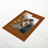 ワイルドフラワーエレガント・テラ結婚コッタの写真 箔招待状 (回転した状態)