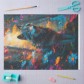 ワイルドフラワーオオカミ 薄葉紙 (クラフト)