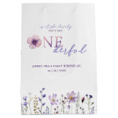 ワイルドフラワーオネダーフルファースト誕生日抱き枕 ミディアムペーパーバッグ (裏面)