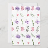 ワイルドフラワーオネダーフルフローラファースト誕生日 招待状 (裏面)