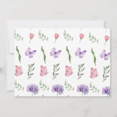 ワイルドフラワーオネダーフルフローラファースト誕生日 招待状 (裏面)