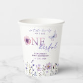 ワイルドフラワーオネダーフル1st誕生日紙カップ 紙コップ (正面)