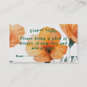 ワイルドフラワーオレンジの本ベビーエンクロージャカード エンクロージャーカード (正面)