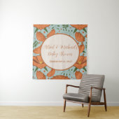 ワイルドフラワーオレンジポピー赤ちゃんシャワー タペストリー (インサイチュ)