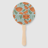 ワイルドフラワーオレンジポピー赤ちゃんシャワー ハンドファン (裏面)