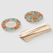 ワイルドフラワーオレンジポピー赤ちゃんシャワー ハンドファン (組立なし)