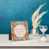 ワイルドフラワーオレンジポピー赤ちゃんシャワー フォトプラーク (インサイチュ)