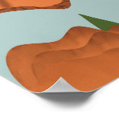 ワイルドフラワーオレンジポピー赤ちゃんシャワー ポスター (角)